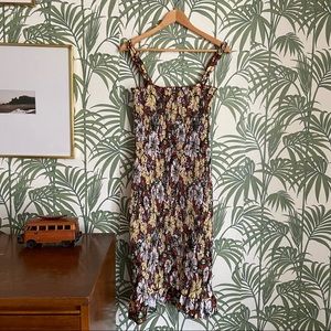 Faithfull the Brand Maya Smocked Midi Dress